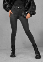 Nohavice džínosové skinny Not Too Much sivé