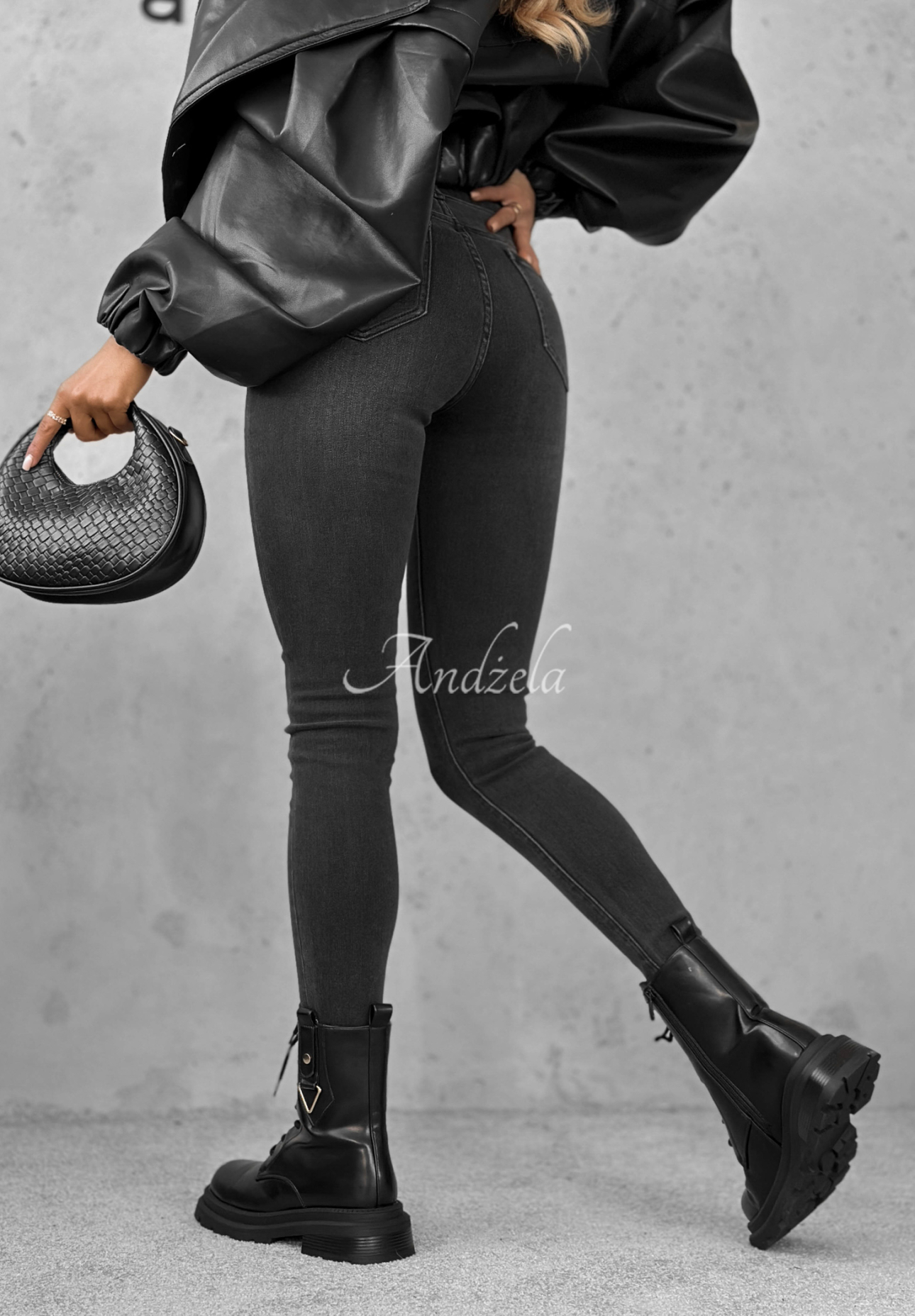 Džínsy skinny Not Too Much sivé