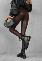 Skórzane Legíny Fits Me Perfectly čokoládové