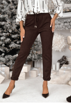 semiošové Nohavice React To It čokoládové