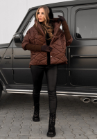 Bunda oversize s kapucňou Sancha čokoládová