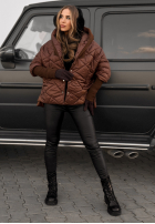 Bunda oversize s kapucňou Sancha čokoládová