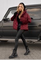 Bunda oversize s kapucňou Sancha bordová