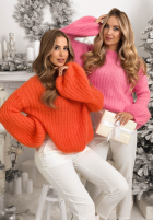 Sveter z szerokimi rękawami Better Than That oranžový