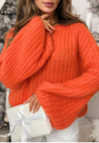 Sveter z szerokimi rękawami Better Than That oranžový