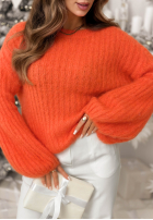 Sveter z szerokimi rękawami Better Than That oranžový