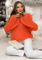 Sveter z szerokimi rękawami Better Than That oranžový