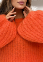 Sveter z szerokimi rękawami Better Than That oranžový