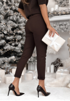 látkové Nohavice z paskiem Alone We Can čokoládové