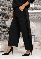 Tepláková súprava Mikina i Nohavice z cekinowymi lampasami Nothing To Do čierne