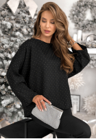 Blúzka z kokardą i kryształkami The Stars Twinkle čierna