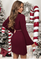 Sweterkowa Šaty Warm And Cozy bordová
