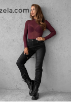 Ľahký Sveter z golfem z kaszmirem Be The One bordová