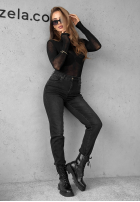 Ľahký Sveter z golfem z kaszmirem Be The One čierne