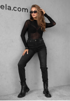 Ľahký Sveter z golfem z kaszmirem Be The One čierne