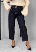 Nohavice džínosové balloon Important Message tmavomodré