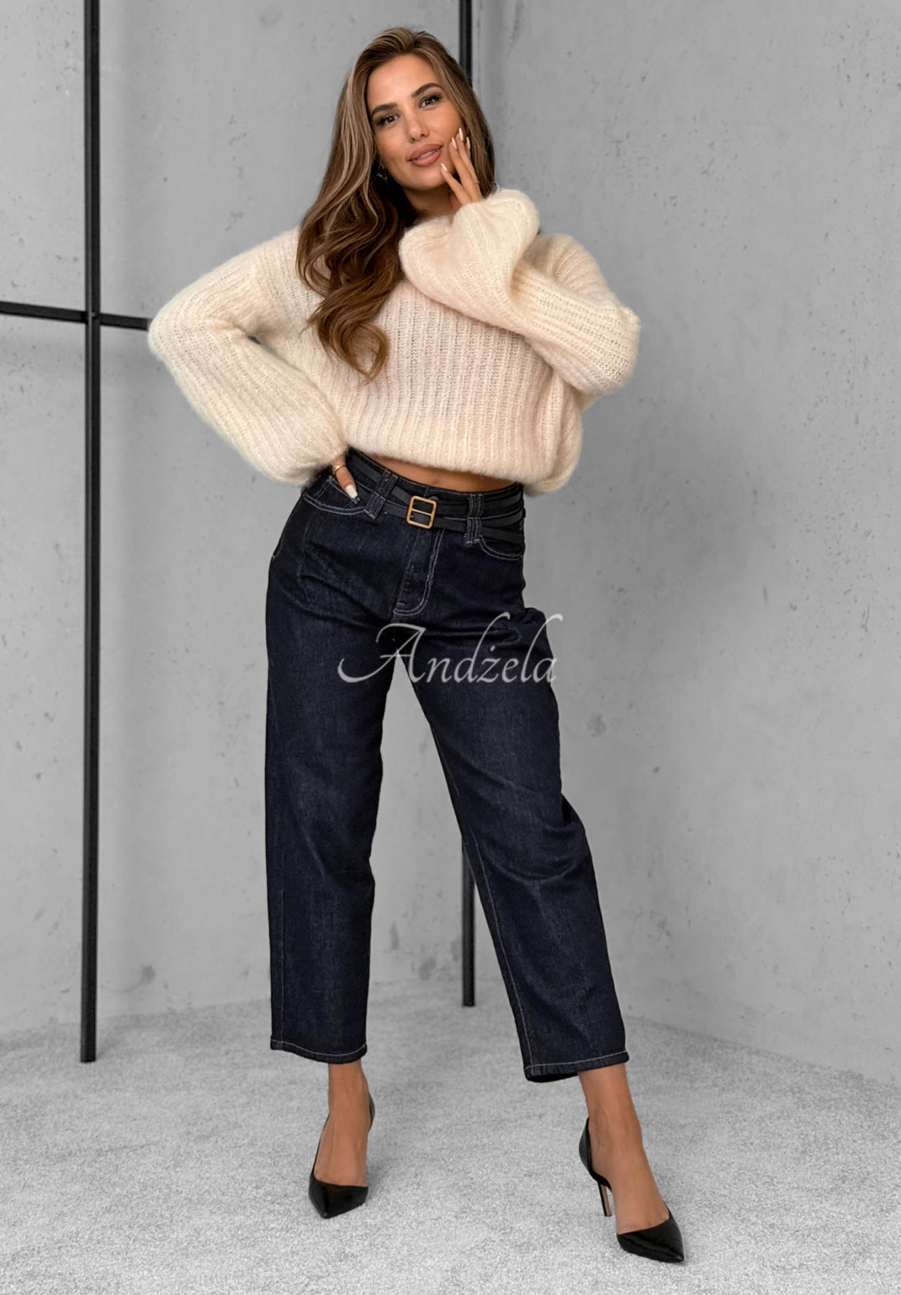 Džínsy balloon Important Message tmavomodré