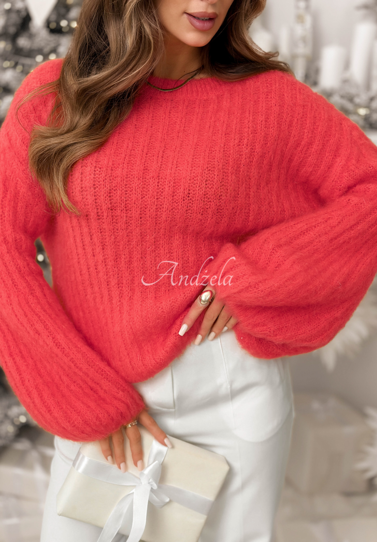 Mohérový sveter so širokými rukávmi Better Than That Koralová