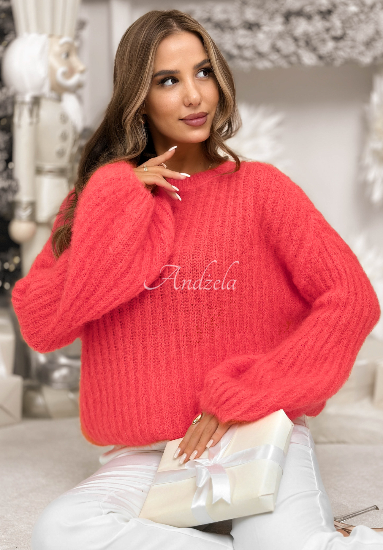 Mohérový sveter so širokými rukávmi Better Than That Koralová