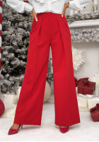 Nohavice z przeszyciami After You Left červené