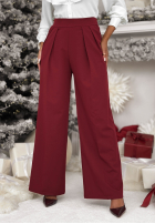 Nohavice z przeszyciami After You Left bordové