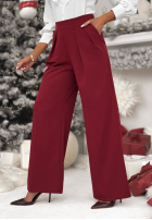 Nohavice z przeszyciami After You Left bordové