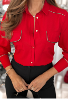 Košeľa z kieszeniami Advent Calendar červená