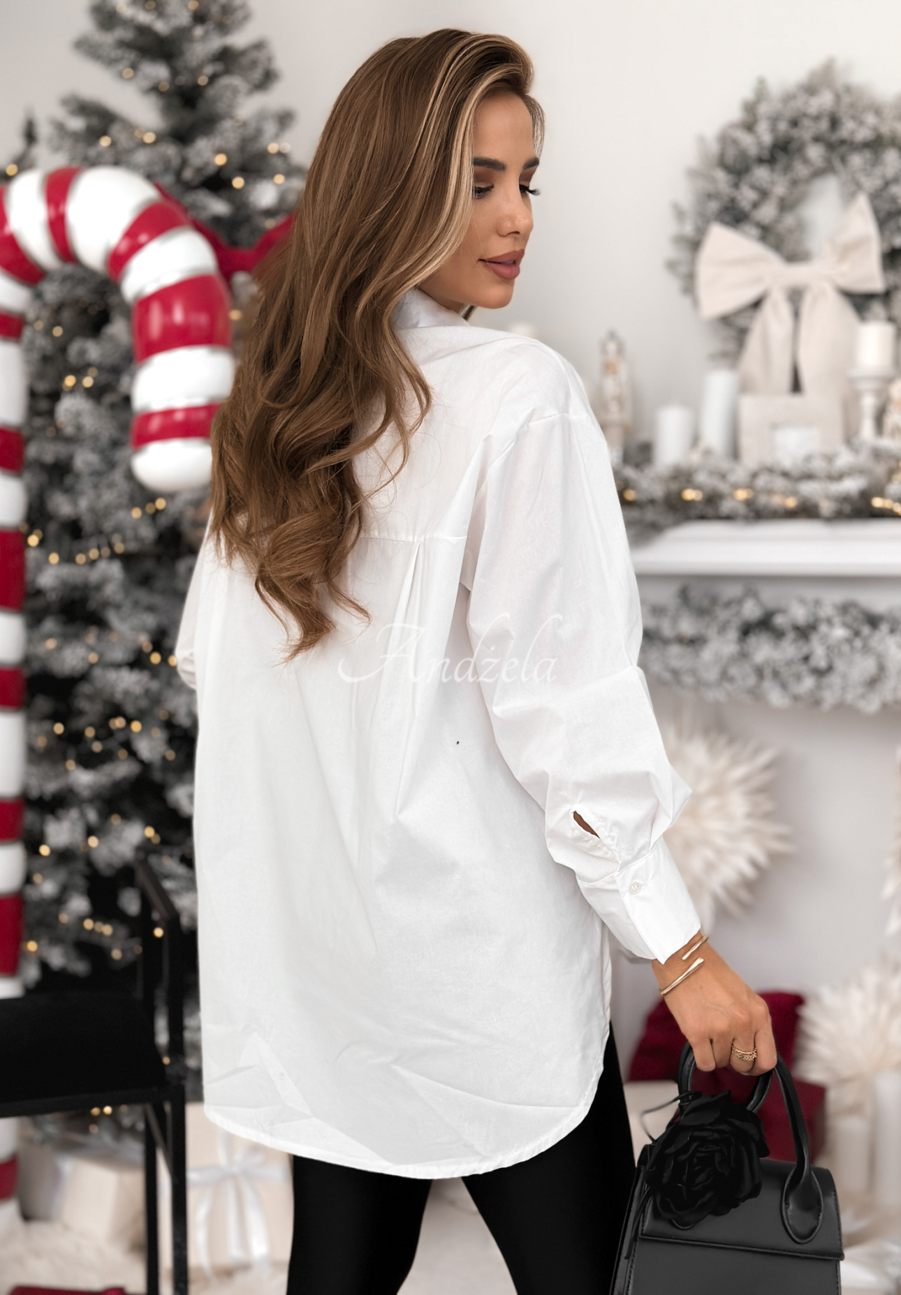 Asymetrická košeľa tunika s pásikmi Can Only Be Biela