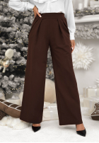 Nohavice z przeszyciami After You Left čokoládové