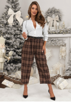 látkové Nohavice w kratę Learned About čokoládové