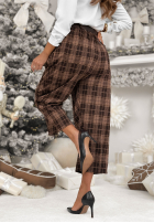 látkové Nohavice w kratę Learned About čokoládové