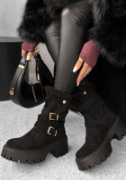 semiošové Členkové Topánky z klamerkami Coldest Months čierne