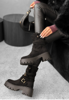 semiošové Členkové Topánky z klamerkami Coldest Months čierne