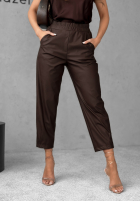 Voskované nohavice She Is Strong čokoládové