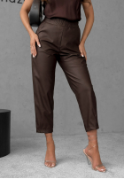 Z Imitace Kůže Nohavice She Is Strong čokoládové