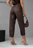 Z Imitace Kůže Nohavice She Is Strong čokoládové