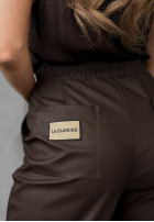 Z Imitace Kůže Nohavice She Is Strong čokoládové