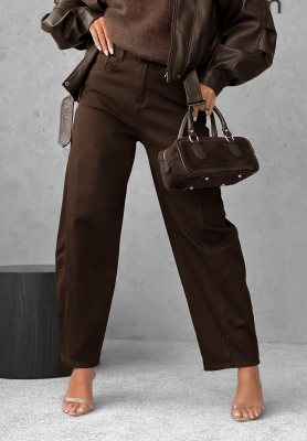 Džínsy balloon Say Less čokoládové