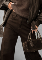 Nohavice džínosové balloon Say Less čokoládové