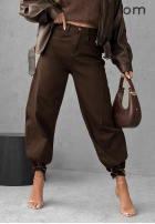 Nohavice džínosové balloon Say Less čokoládové