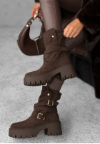 semiošové Členkové Topánky z klamerkami Coldest Months čokoládové