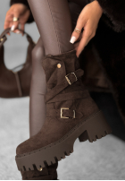 semiošové Členkové Topánky z klamerkami Coldest Months čokoládové