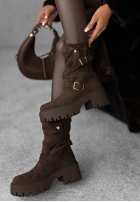 semiošové Členkové Topánky z klamerkami Coldest Months čokoládové