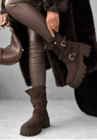 semiošové Členkové Topánky z klamerkami Coldest Months čokoládové