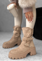 semiošové Členkové Topánky z klamerkami Coldest Months khaki