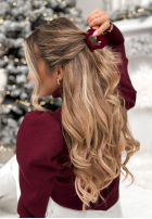 Velúrová Sponka klamra do włosów Velvette Heart bordová