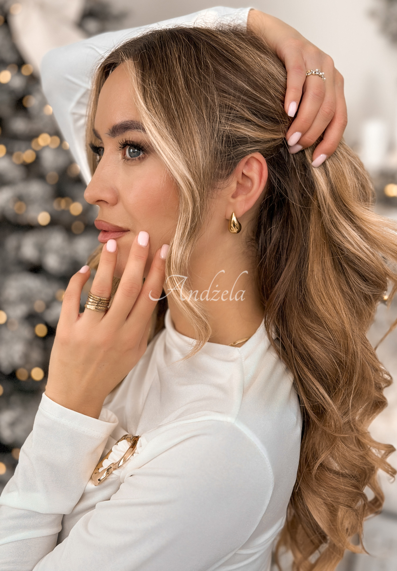 Náušnice slza Charmly zlaté