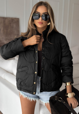 Kr&aacute;tka p&aacute;perov&aacute; bunda Last Thing čierna