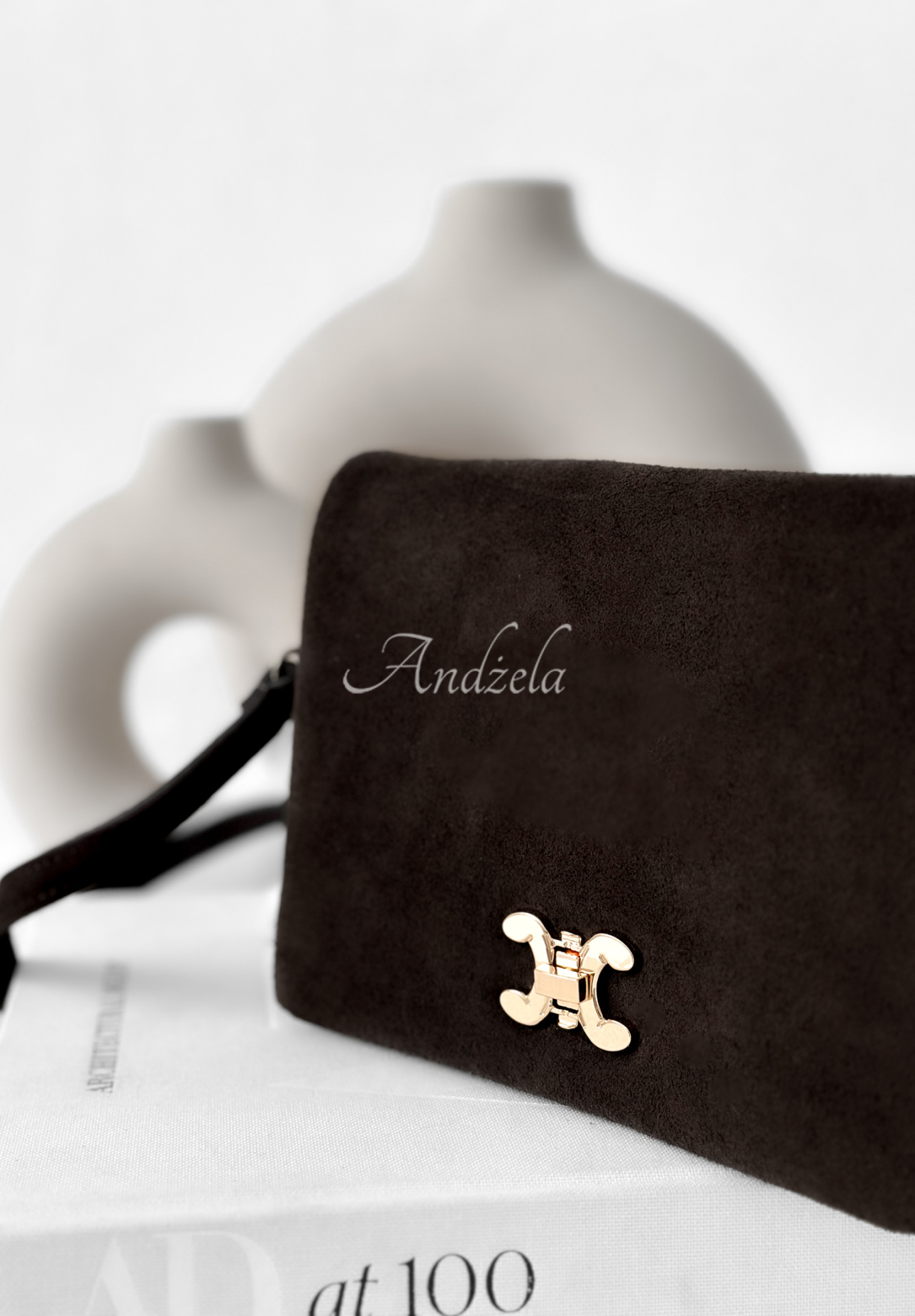 Semišová kabelka In My Closet čokoládová