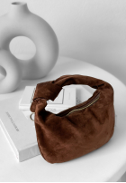 Zamszowa Kabelka Just Lipstick čokoládová